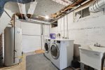 Basement, washer and dryer